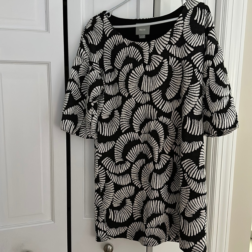 Maeve black and white dress